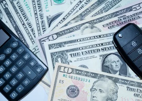 car key and money