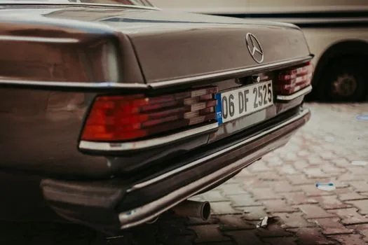 car license plate close up