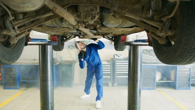 car on lift repair