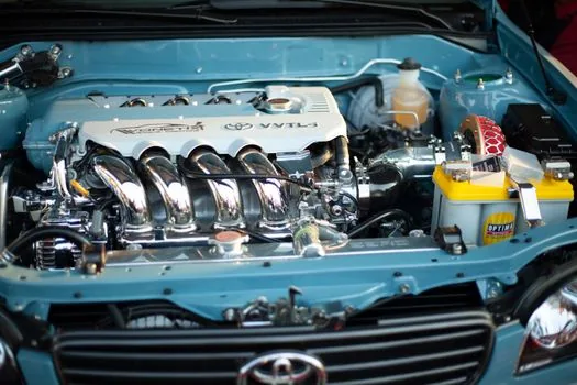 hybrid car engine bay