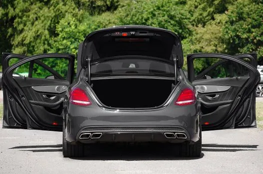 silver luxury sedan