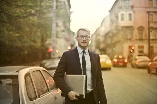 used car sale documents car key laptop