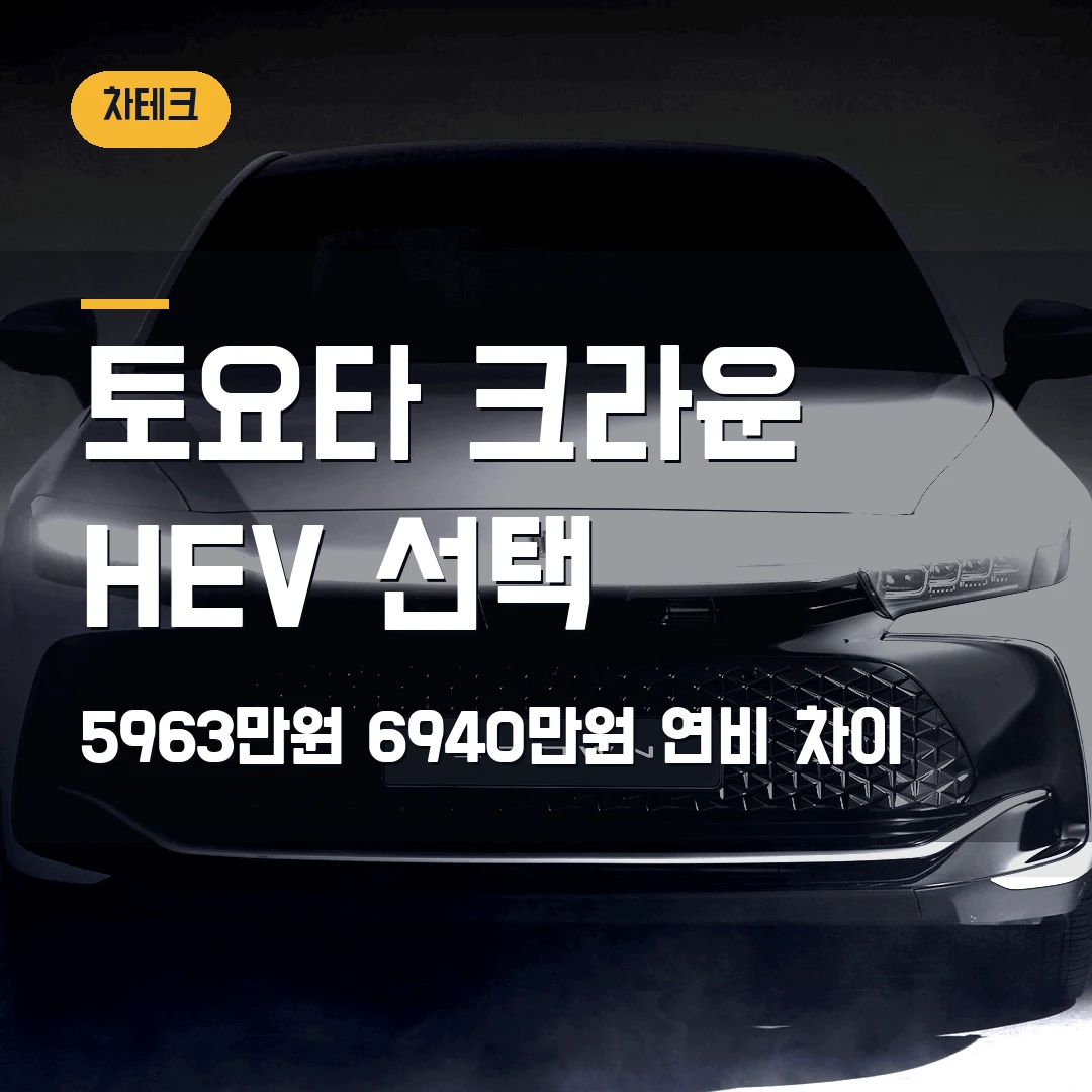 토요타 크라운 HEV Dual Boost 2026 — 17.2km/L 효율형과 348PS 성능형 차이