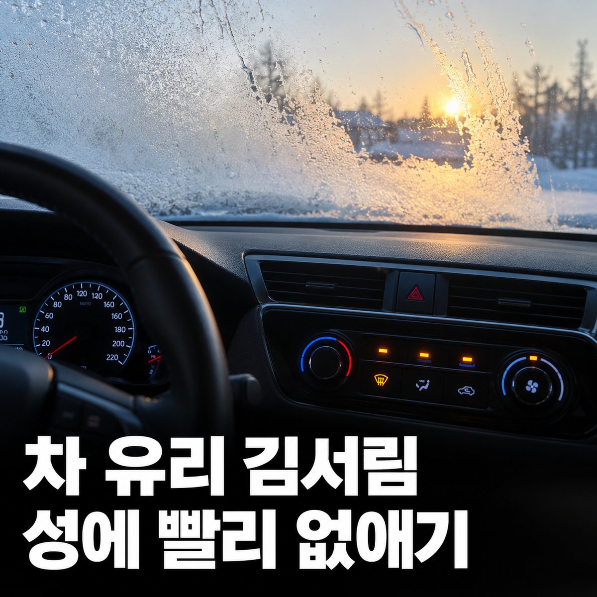 차 유리 김서림·성에 빨리 없애는 법, 앞유리 서리 제거 버튼과 외기 유입·에어컨을 같이 쓰는 이유